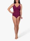 Seaspray Chloe Mock Wrap Swimsuit, Plum