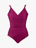 Seaspray Chloe Mock Wrap Swimsuit, Plum