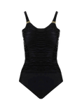 Seaspray Helena Smocked Swimsuit, Black