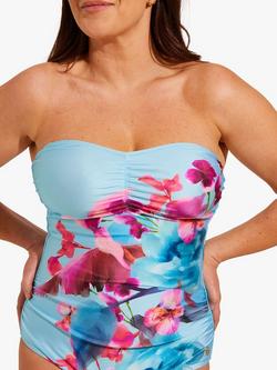 Seaspray Kefalonia Bandeau Swimsuit, Blue/Multi, Blue/Multi