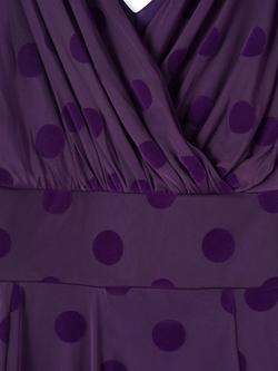 Scarlett & Jo Victoria Velvet Polka Dot Dress - view 2, Purple