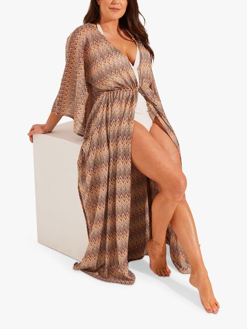 Product image 4 of 5, which shows Seaspray Adina Maxi Kaftan, Multi, L-XL