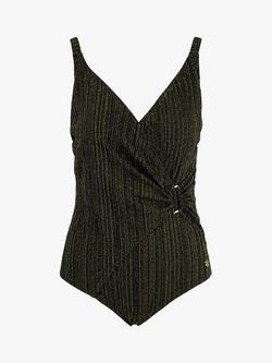 Seaspray Athena Long Length Swimsuit, Black Sparkle - view 2, Black Sparkle