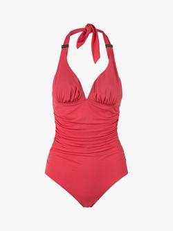 Seaspray Audrey Plunge Padded Swimsuit - view 2, Coral