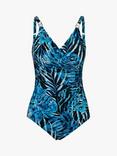 Seaspray Bora Bora Classic Draped Long Length Swimsuit, Blue Multi