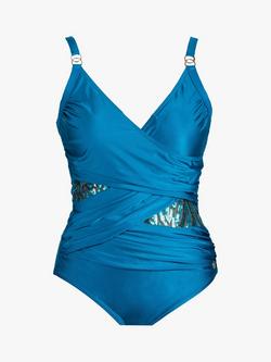 Seaspray Marbella Sequin Double Draped Swimsuit - view 2, Blue/Jade