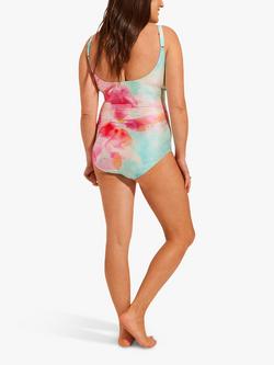 Seaspray Positano Classic Draped Long Length Swimsuit, Multi - view 2, Multi