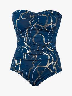 Seaspray Riviera Bandeau Shaping Swimsuit, Multi - view 2, Multi