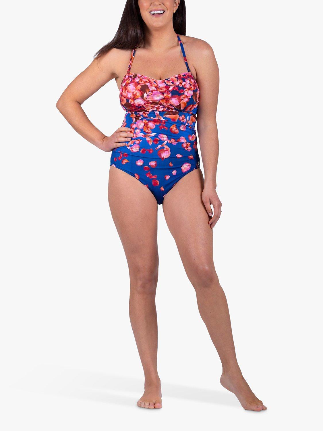 Seaspray Sakura Bandeau Swimsuit Blue Floral