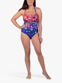Seaspray Sakura Bandeau Swimsuit, Blue/Floral, Blue Floral