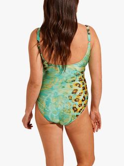 Seaspray Zambia Mock Wrap Swimsuit, Turquoise/Multi - view 2, Multi