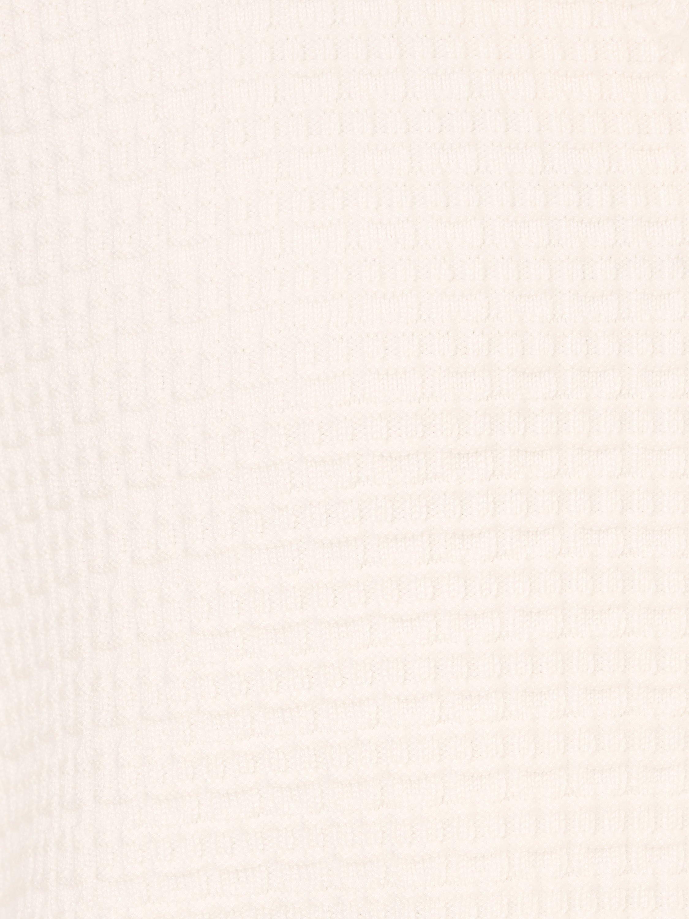 Product image 7 of 7, which shows Adrianna Papell Frayed Waffle Crop Cardigan, Ivory, XS