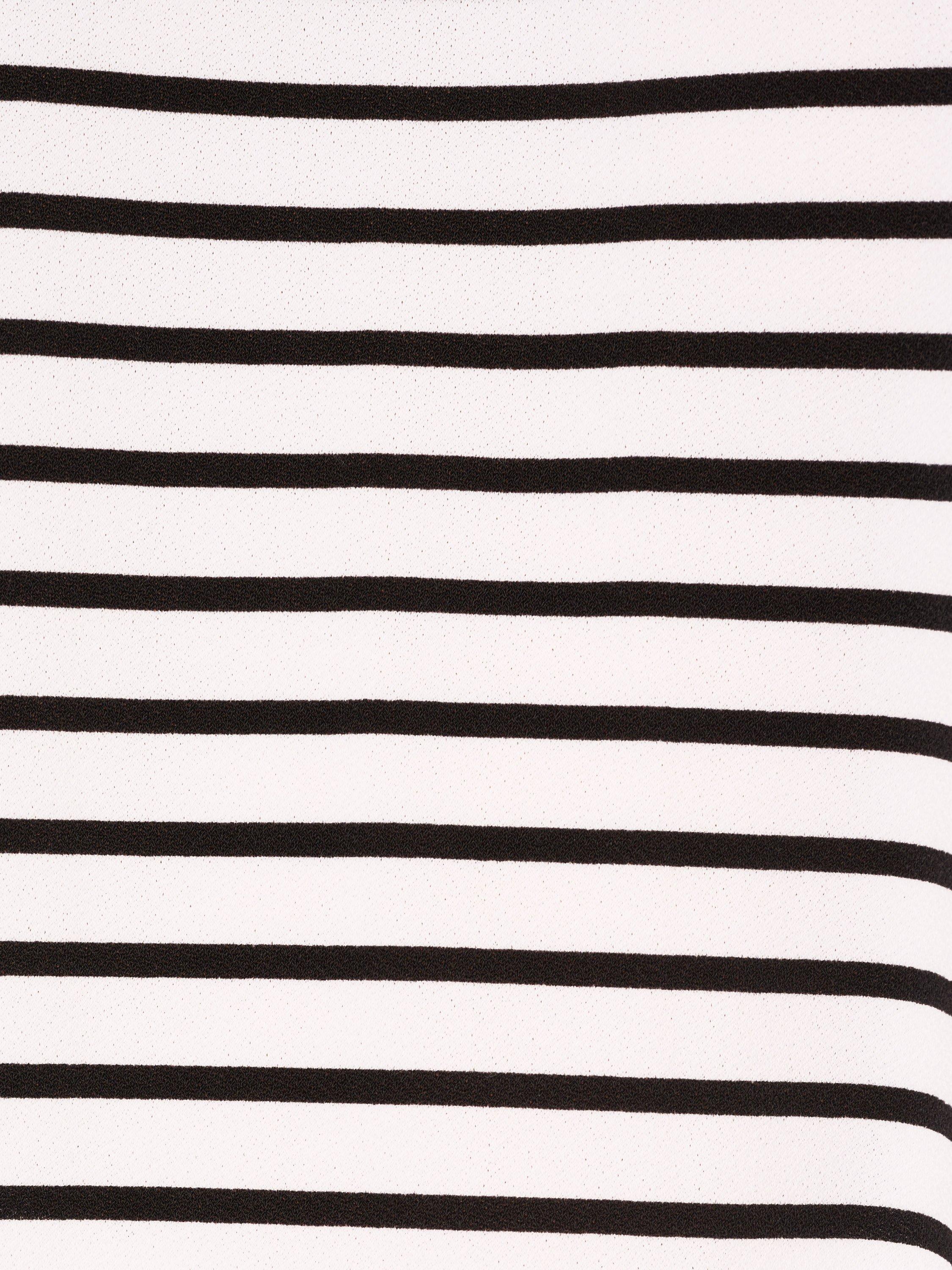 Product image 7 of 7, which shows Adrianna Papell Stripe Button Back Top, Ivory/Black, L