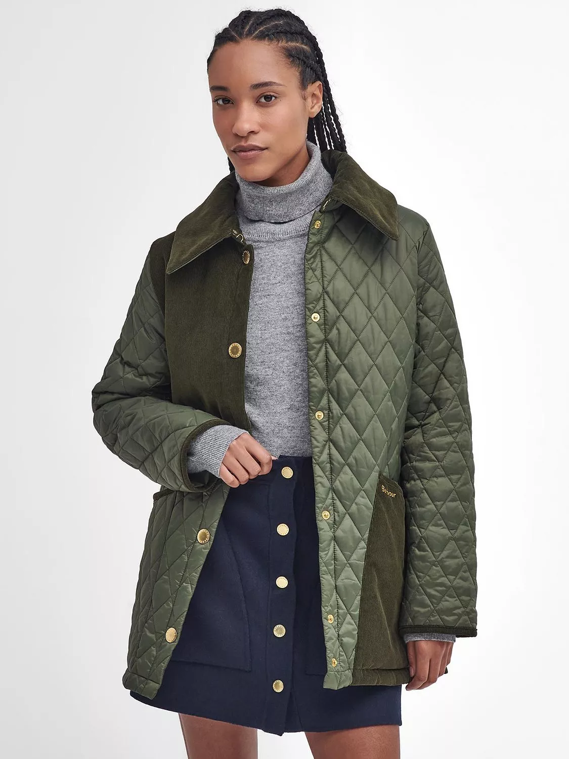 Barbour Reeth Quilted Jacket, Olive/Ancient