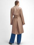 Barbour Gwyn Showerproof Trench Coat, Honey/Muted Cabernet