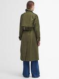 Barbour Marie Showerproof Trench Coat, Dark Green