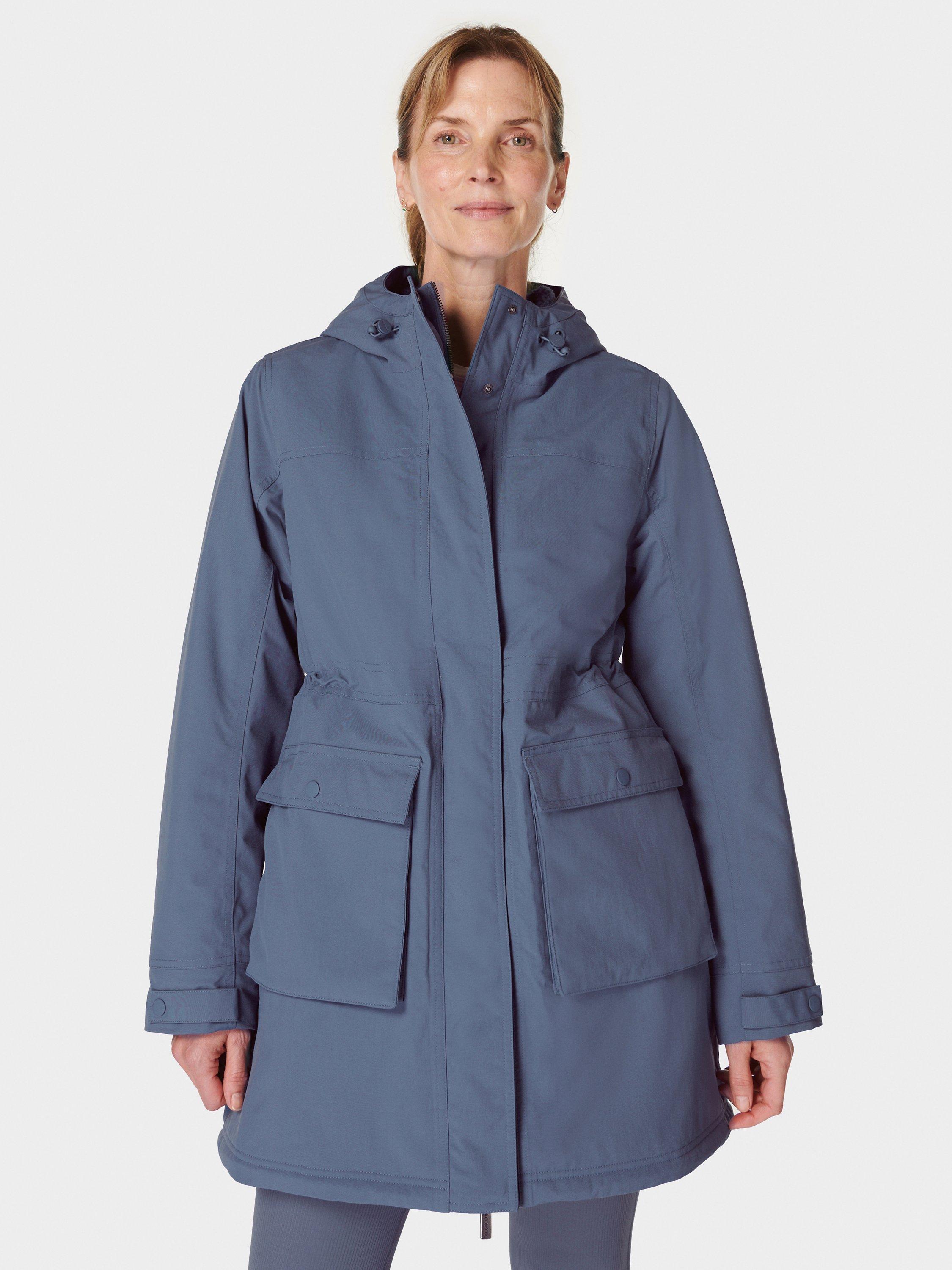 Product image 1 of 7, which shows Sweaty Betty Winter Stride Waterproof Parka, Endless Blue, XXS