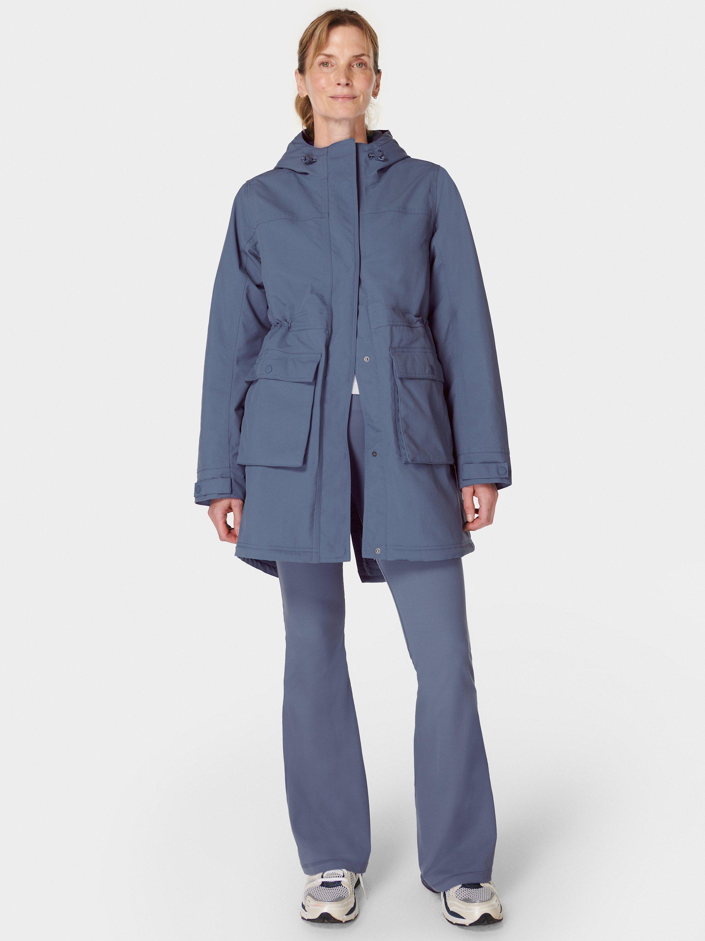 Product image 2 of 7, which shows Sweaty Betty Winter Stride Waterproof Parka, Endless Blue, XXS
