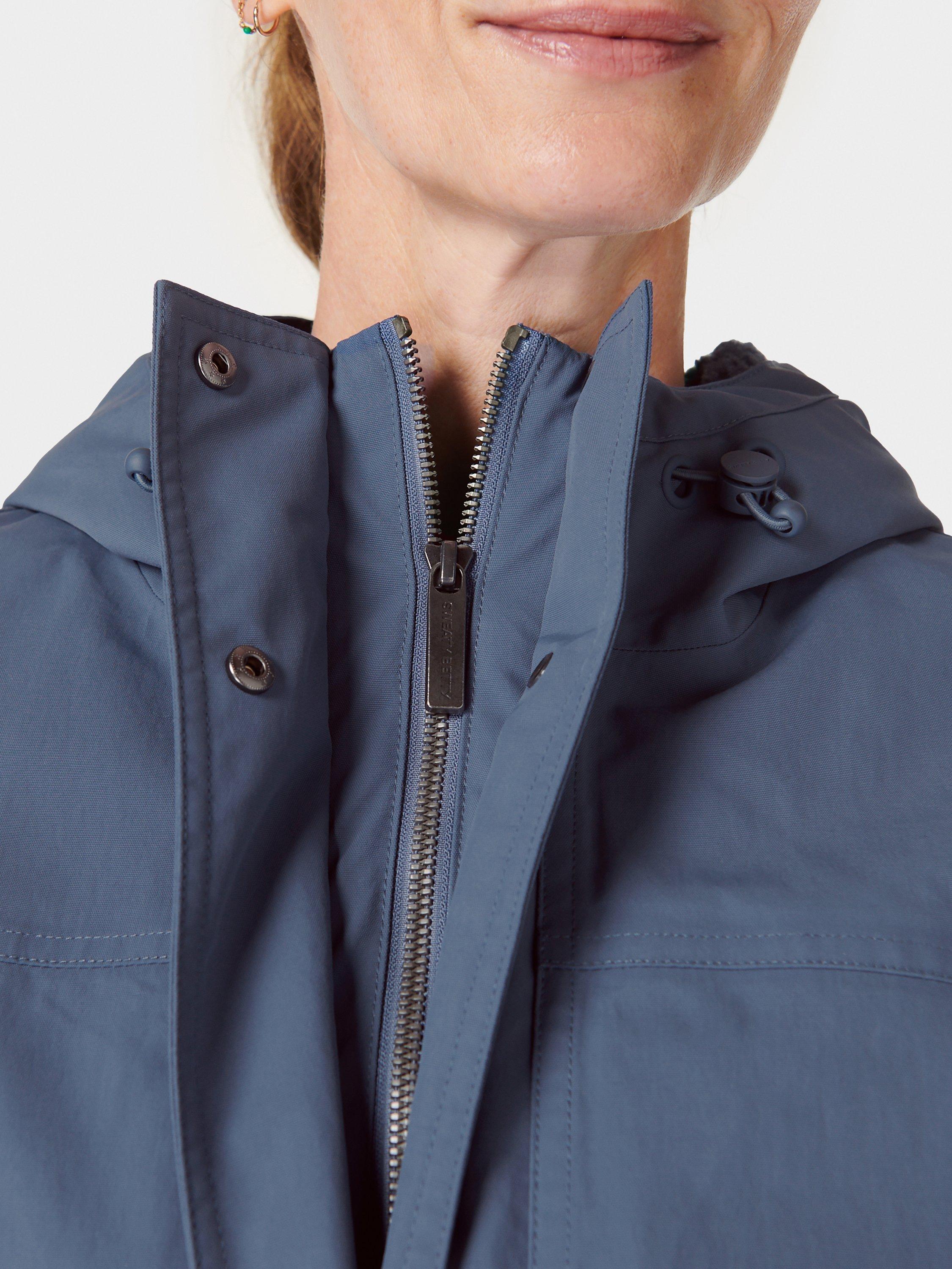 Product image 6 of 7, which shows Sweaty Betty Winter Stride Waterproof Parka, Endless Blue, XXS