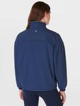 Sweaty Betty Warm Up Performance Fleece Lined Half Zip Jacket, Flux Blue