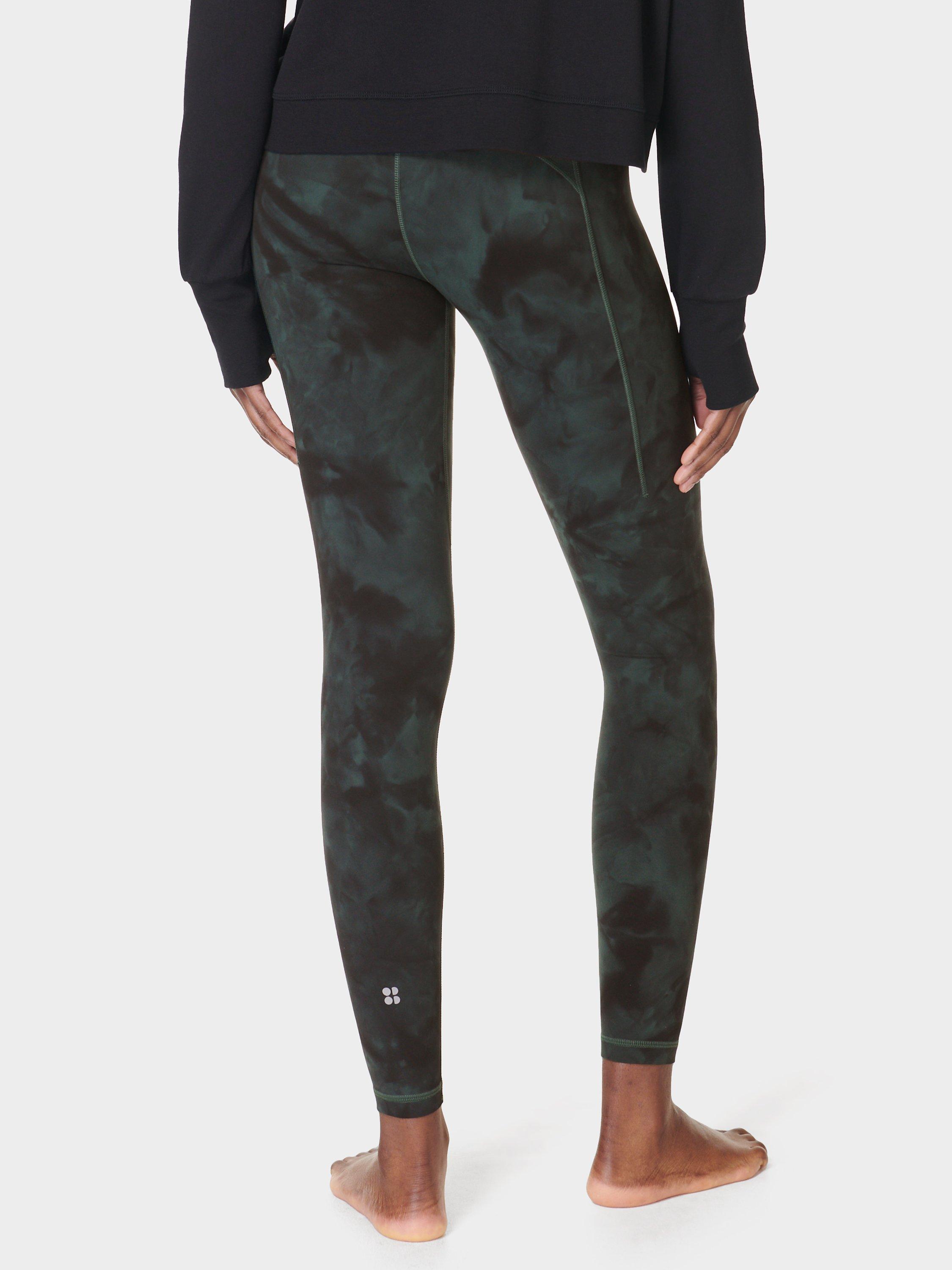 Product image 2 of 6, which shows Sweaty Betty Super Soft Yoga Leggings, Trek Green Spray Dye, XXS