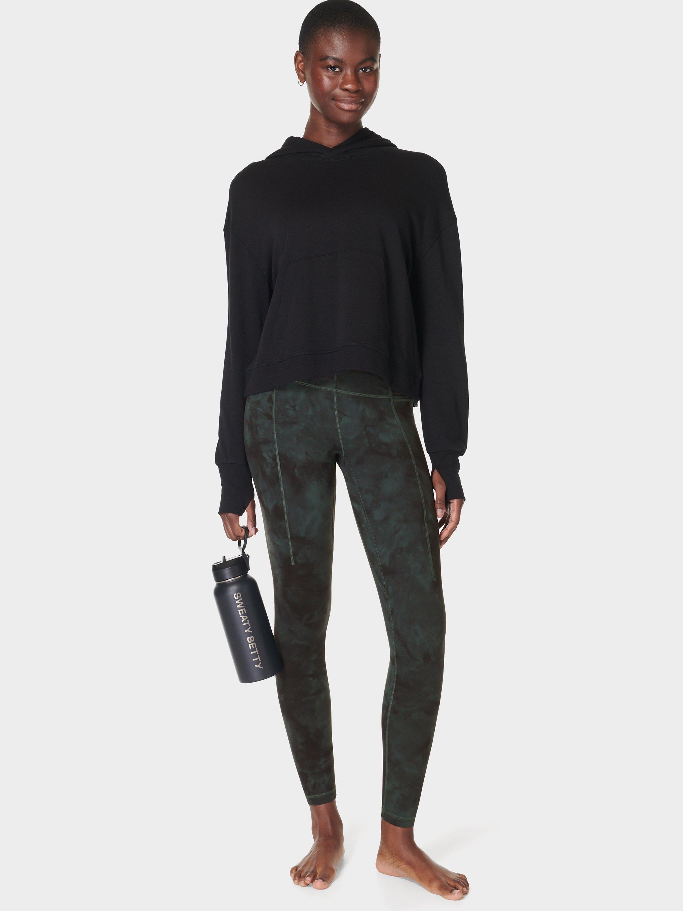 Product image 3 of 6, which shows Sweaty Betty Super Soft Yoga Leggings, Trek Green Spray Dye, XXS