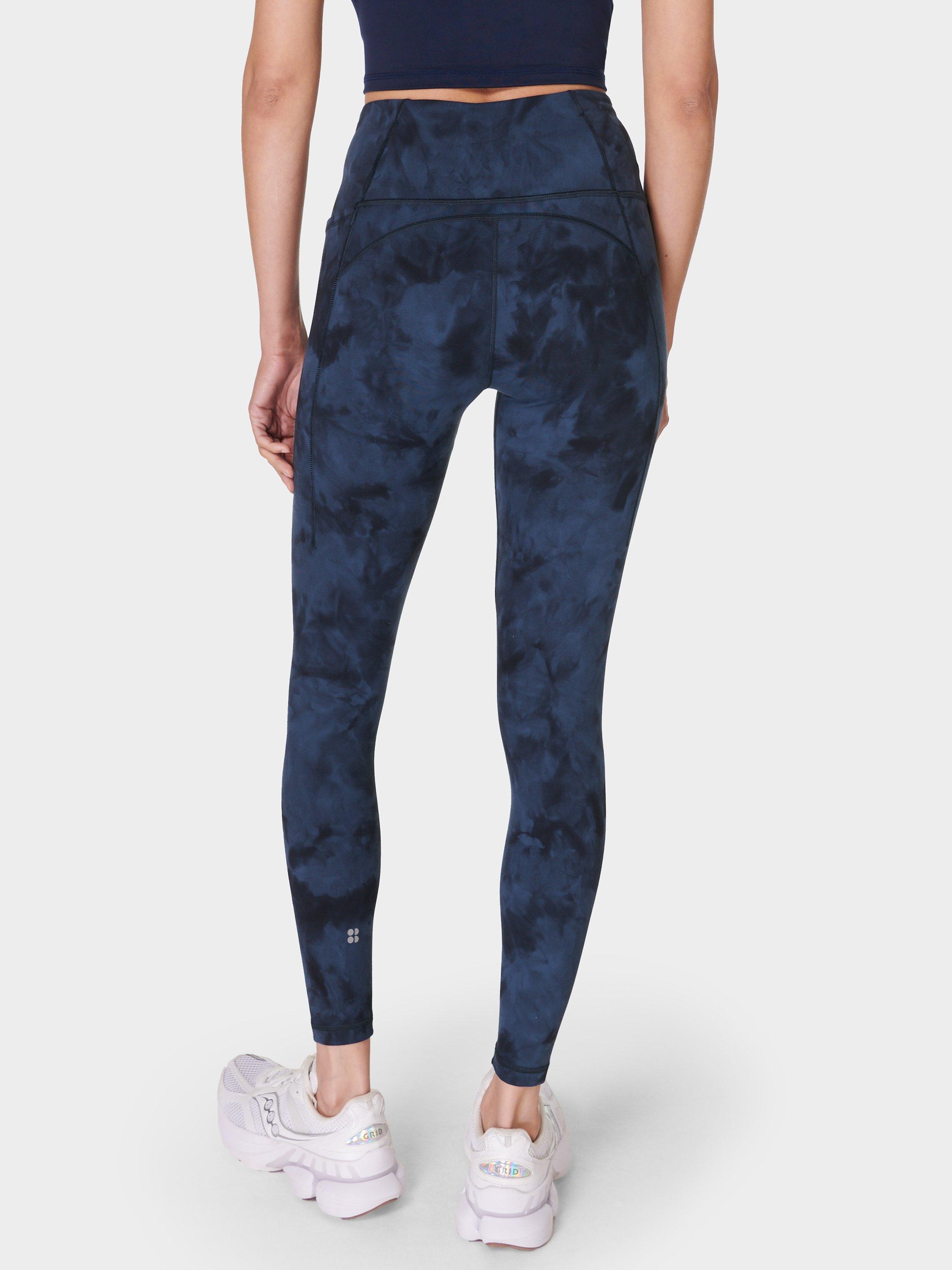 Product image 2 of 6, which shows Sweaty Betty Super Soft Yoga Leggings, Navy Blue Spray Dye, XXS