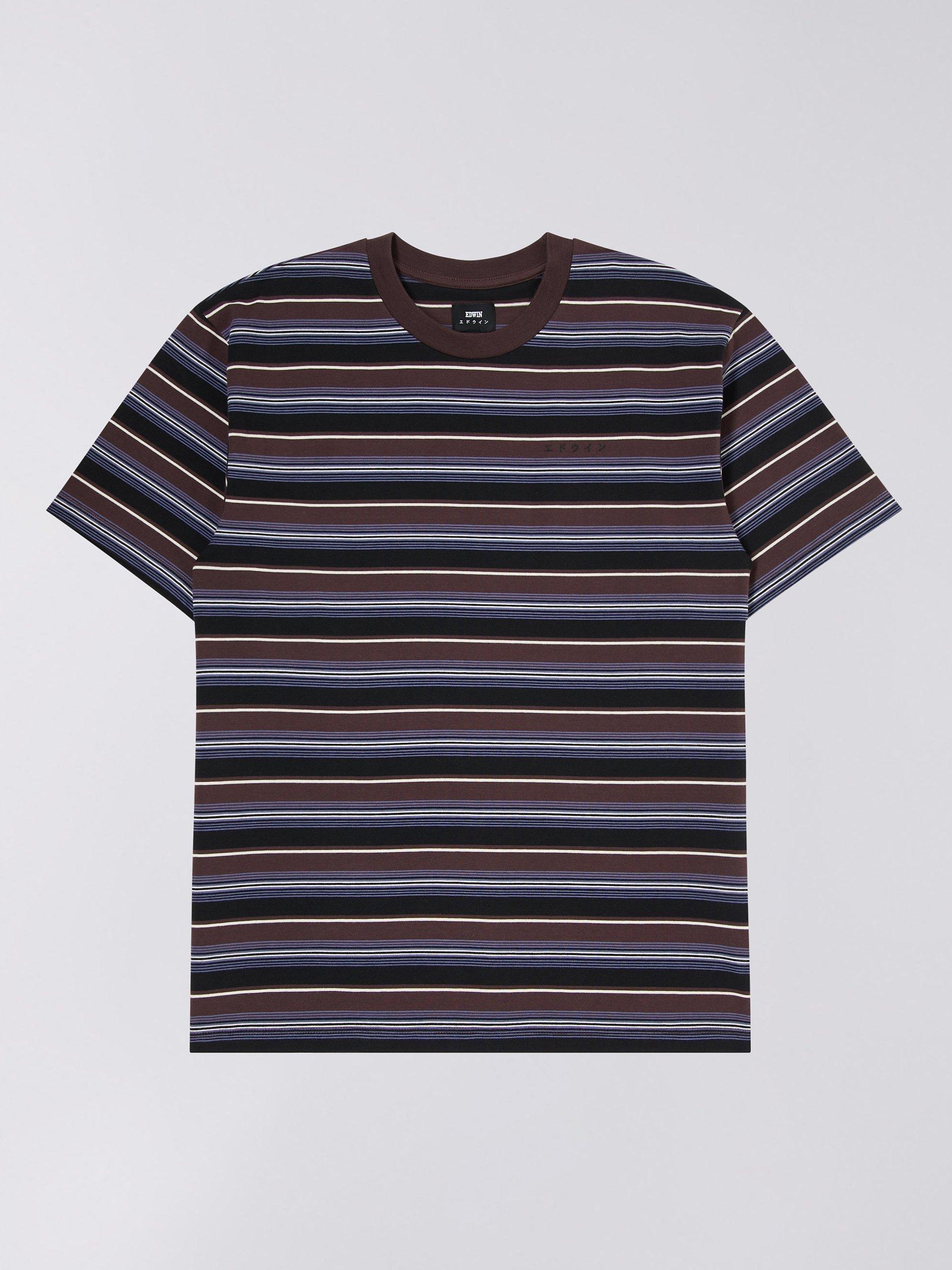 Edwin Quarter T-Shirt, Black/White