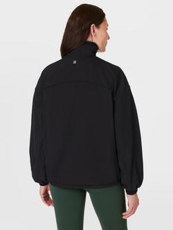 Sweaty Betty Warm Up Performance Fleece Lined Half Zip Jacket - view 2, Black