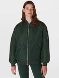 Sweaty Betty Cityscape Longline Bomber Jackets, Trek Green