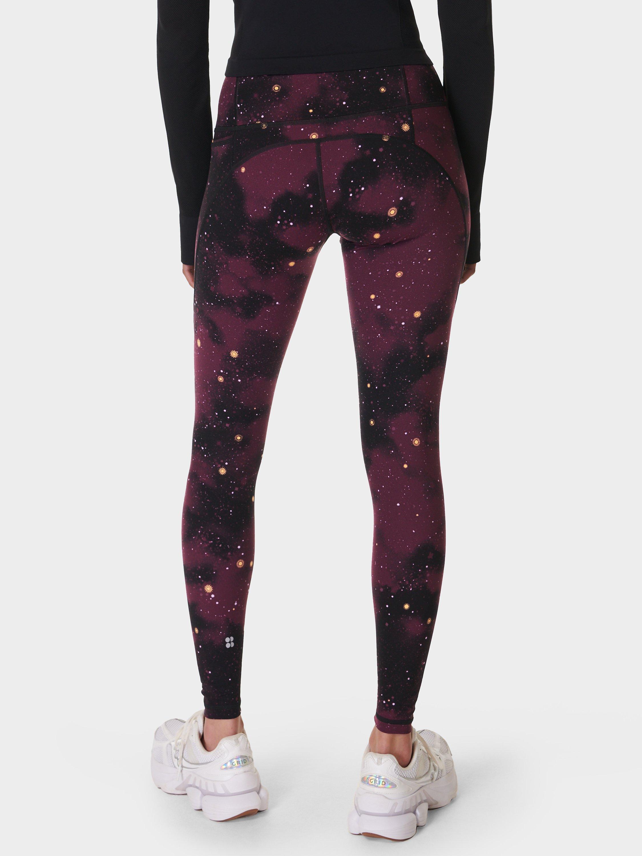 Product image 2 of 7, which shows Sweaty Betty Power Workout Leggings, Purple Ditsy Sun, XXS