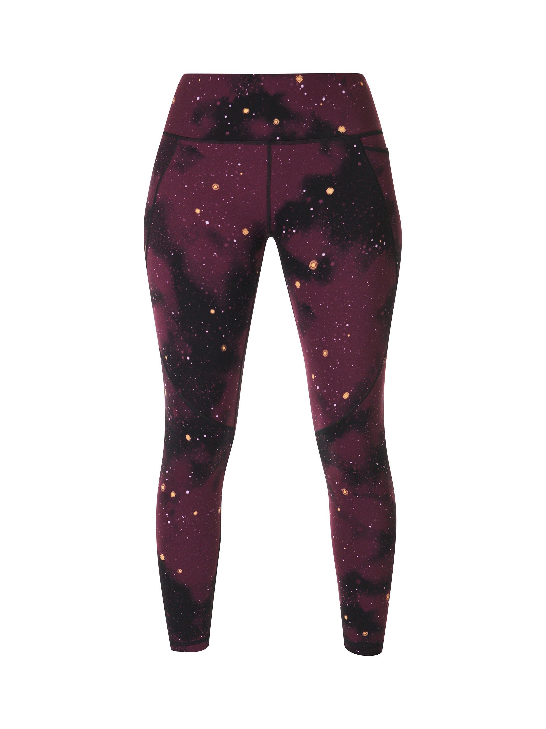 Product image 4 of 7, which shows Sweaty Betty Power Workout Leggings, Purple Ditsy Sun, XXS