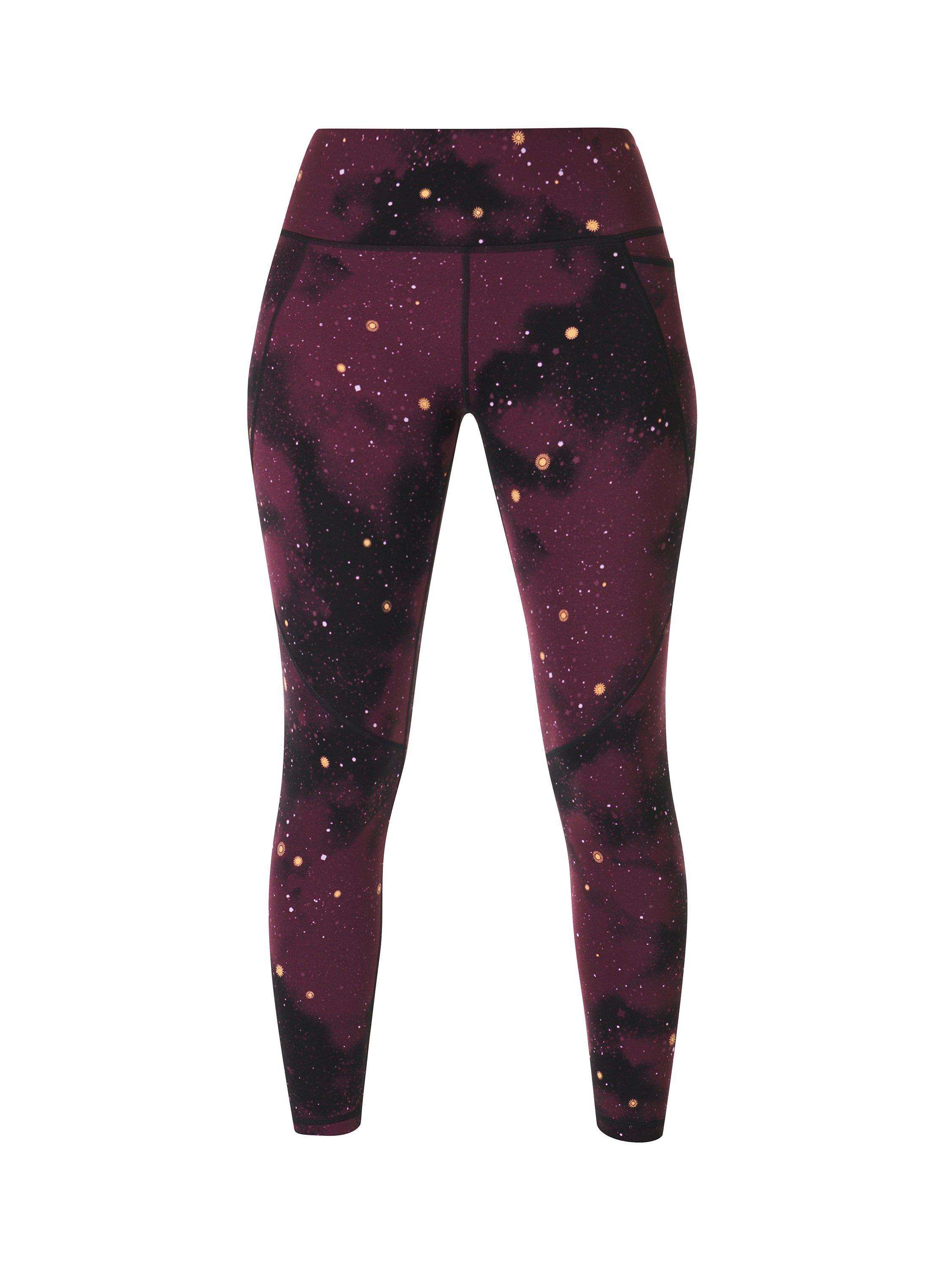 Product image 4 of 7, which shows Sweaty Betty Power 7/8 Workout Leggings, Purple Ditsy Sun, XS