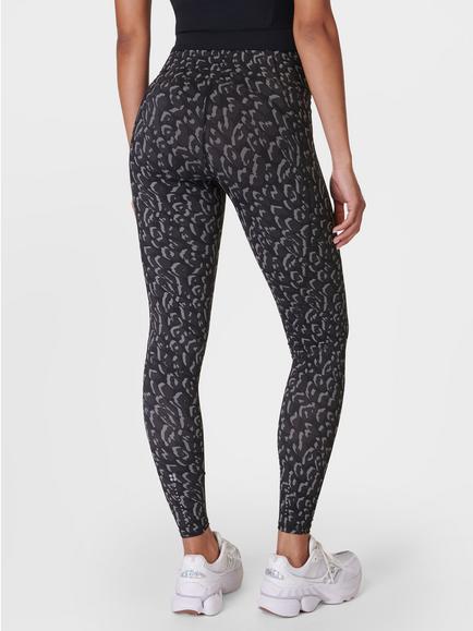 Sweaty Betty Zero Gravity Run Sports Leggings, Grey Leopard Print - view 2, Grey Leopard Print