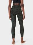 Sweaty Betty Super Soft 7/8 Yoga Leggings, Trek Green Spray Dye