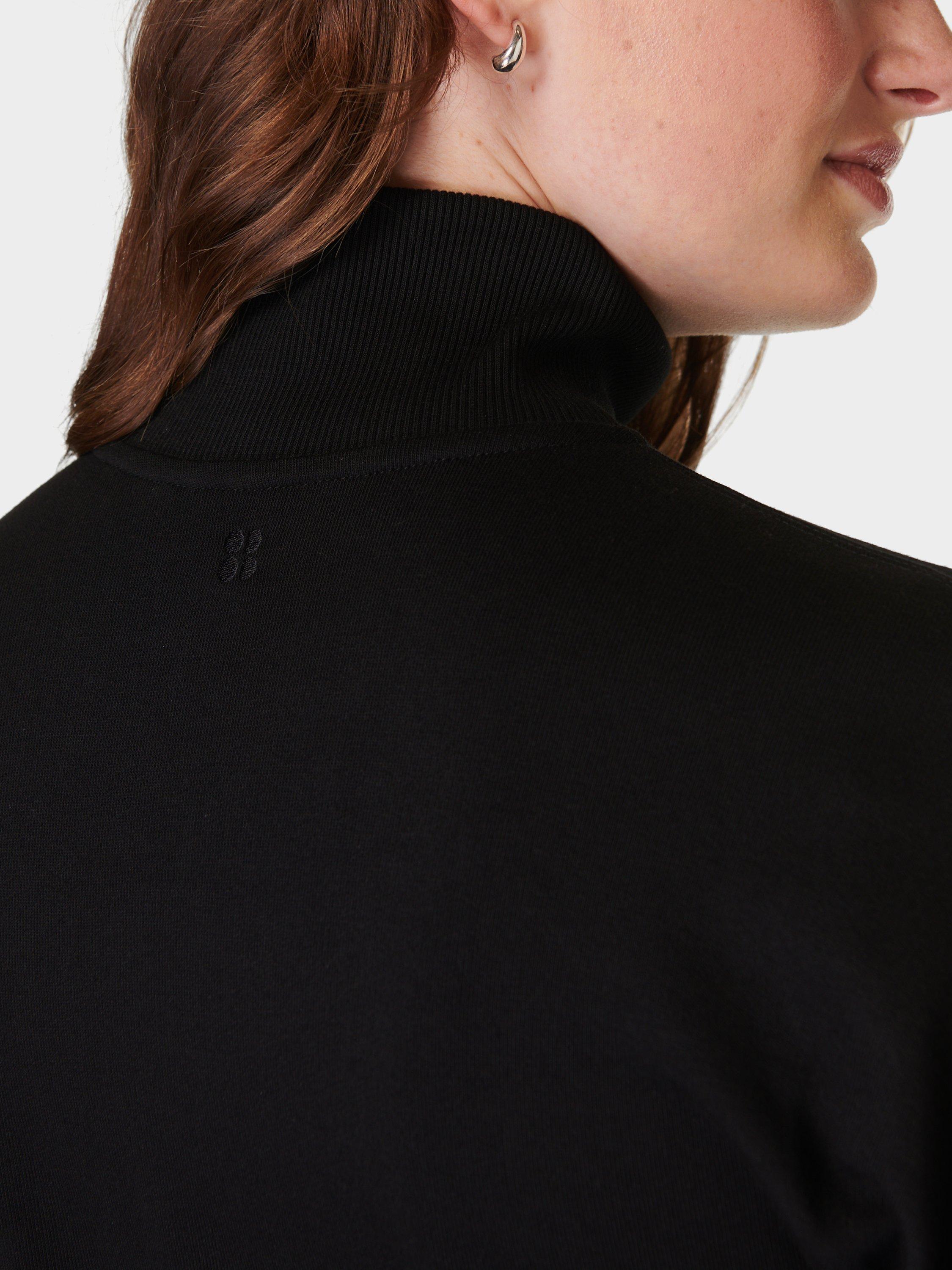Product image 5 of 6, which shows Sweaty Betty After Class Organic Cotton Blend Zip Up Sweatshirt, Black, XXL