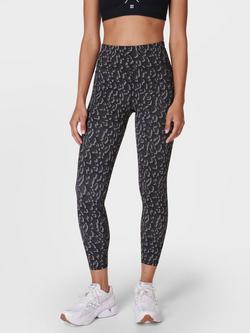 Sweaty Betty Zero Gravity 7/8 Running Leggings, Grey Leopard Print