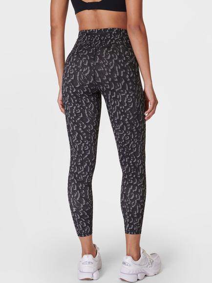 Sweaty Betty Zero Gravity 7/8 Running Leggings - view 2, Grey Leopard Print