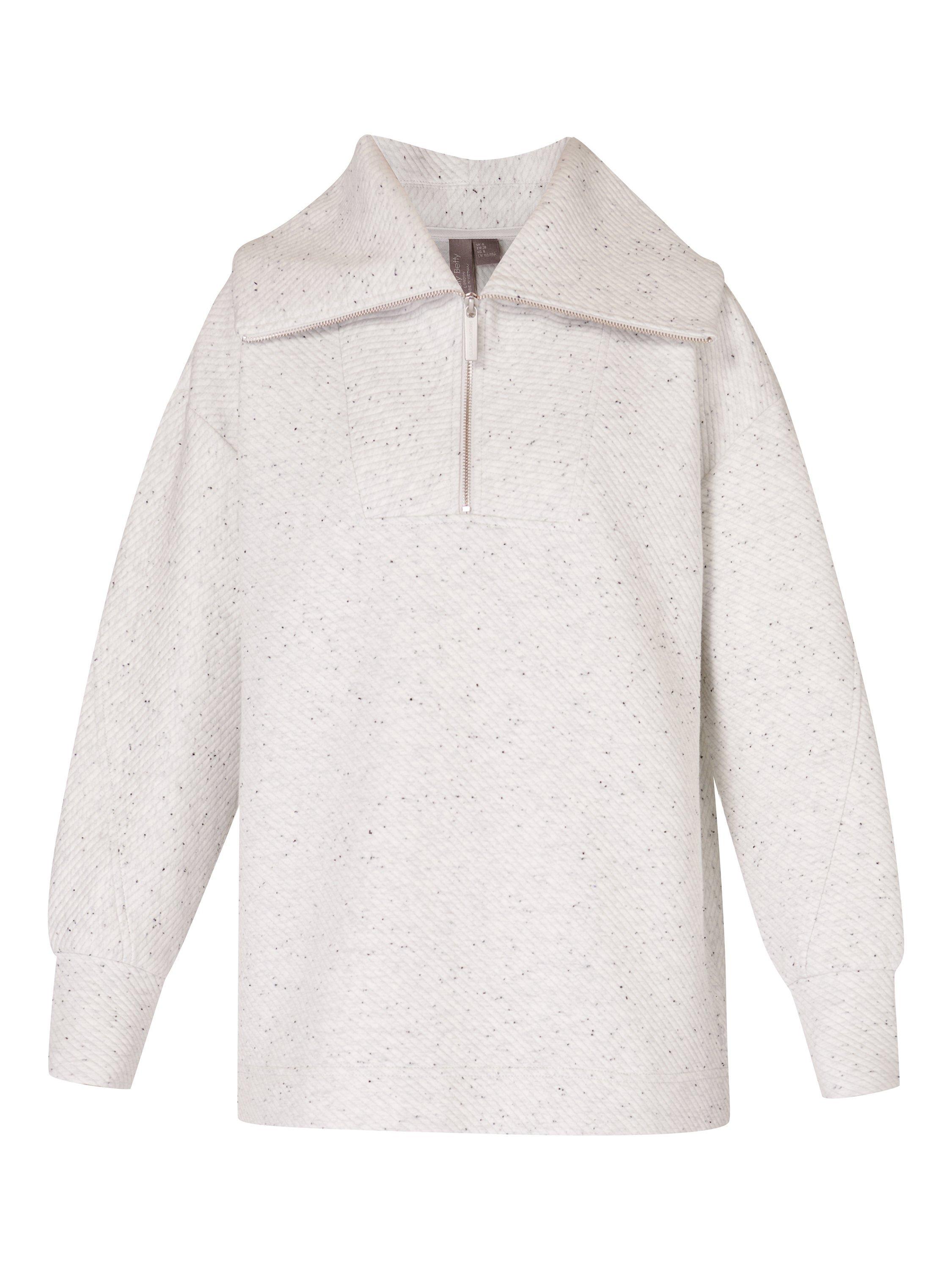 Product image 6 of 6, which shows Sweaty Betty Radiant 1/2 Zip Sweatshirt, Tranquil Grey Marl, XXS