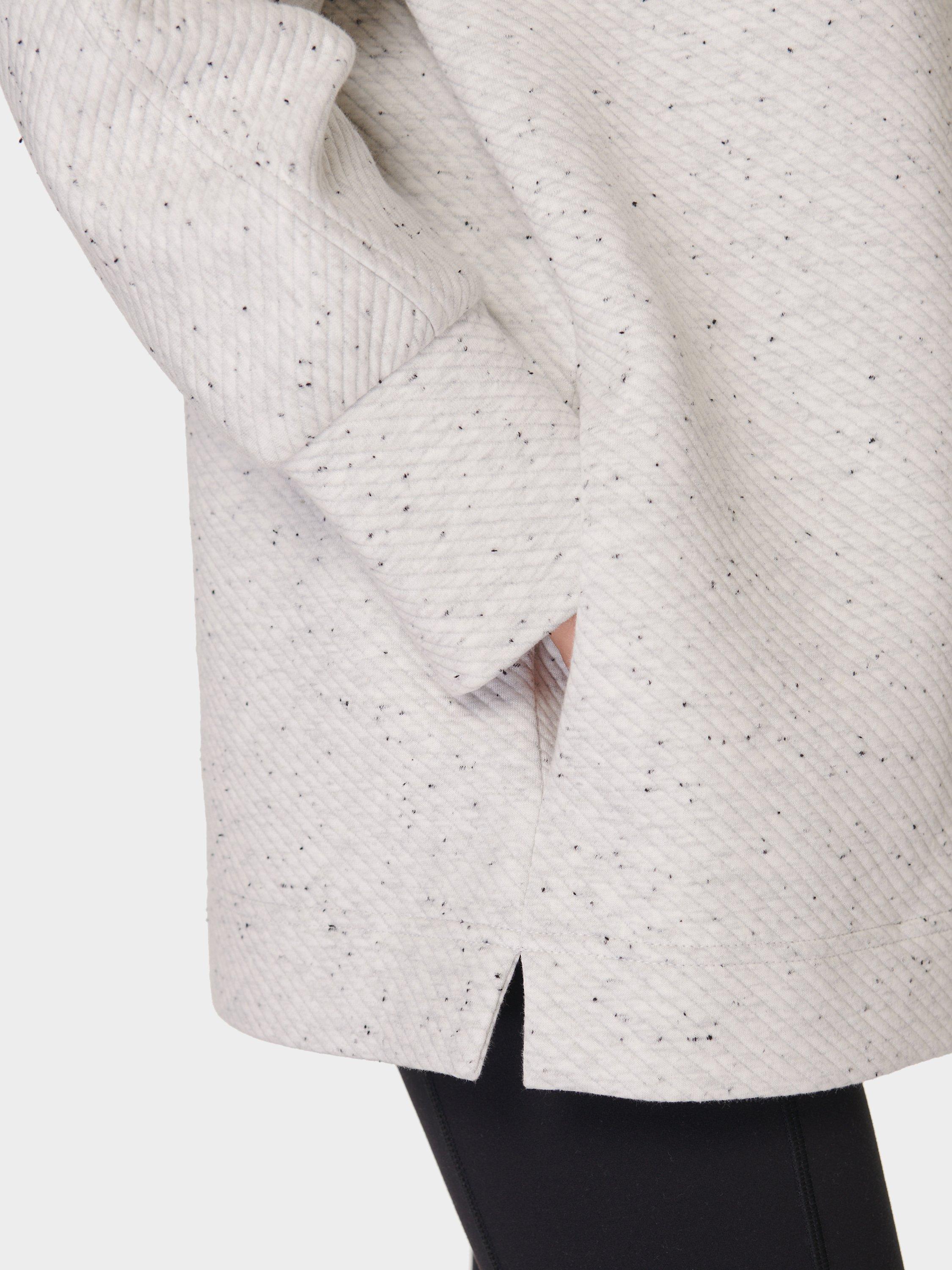 Product image 5 of 6, which shows Sweaty Betty Radiant 1/2 Zip Sweatshirt, Tranquil Grey Marl, XXS