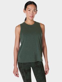 Sweaty Betty Soft Flow Studio Tank Top, Trek Green