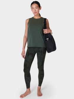 Sweaty Betty Soft Flow Studio Tank Top - view 2, Trek Green