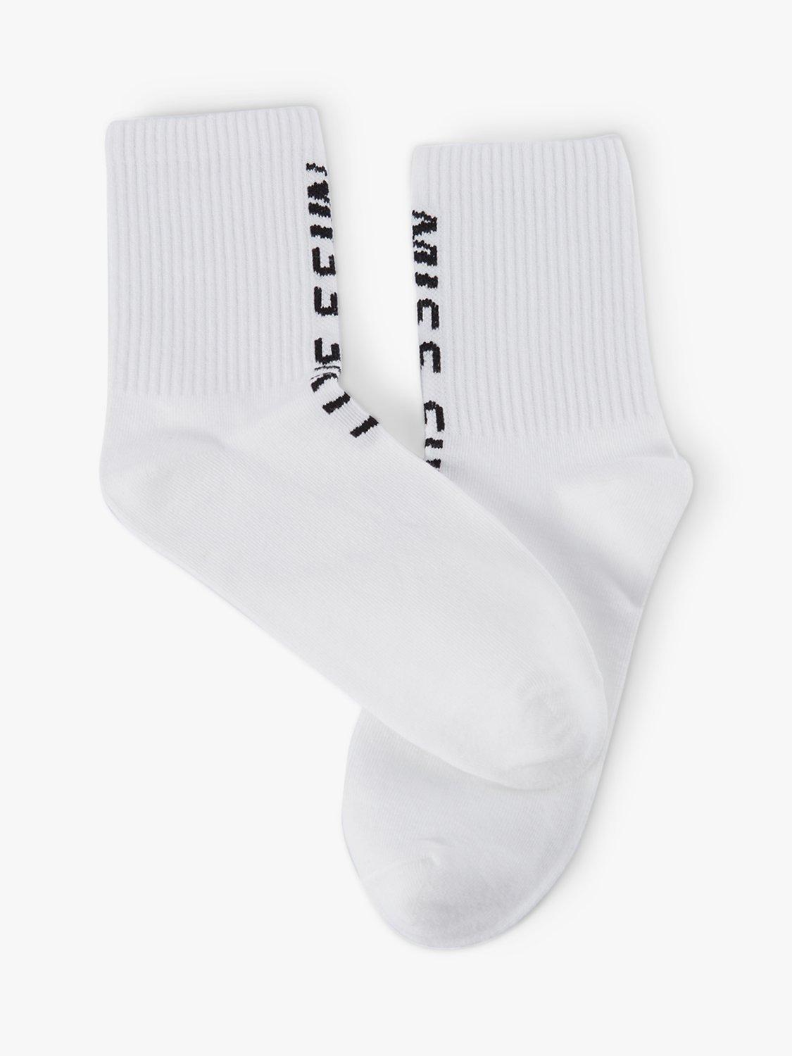 MISS SIXTY Logo Ankle Socks, White, One Size