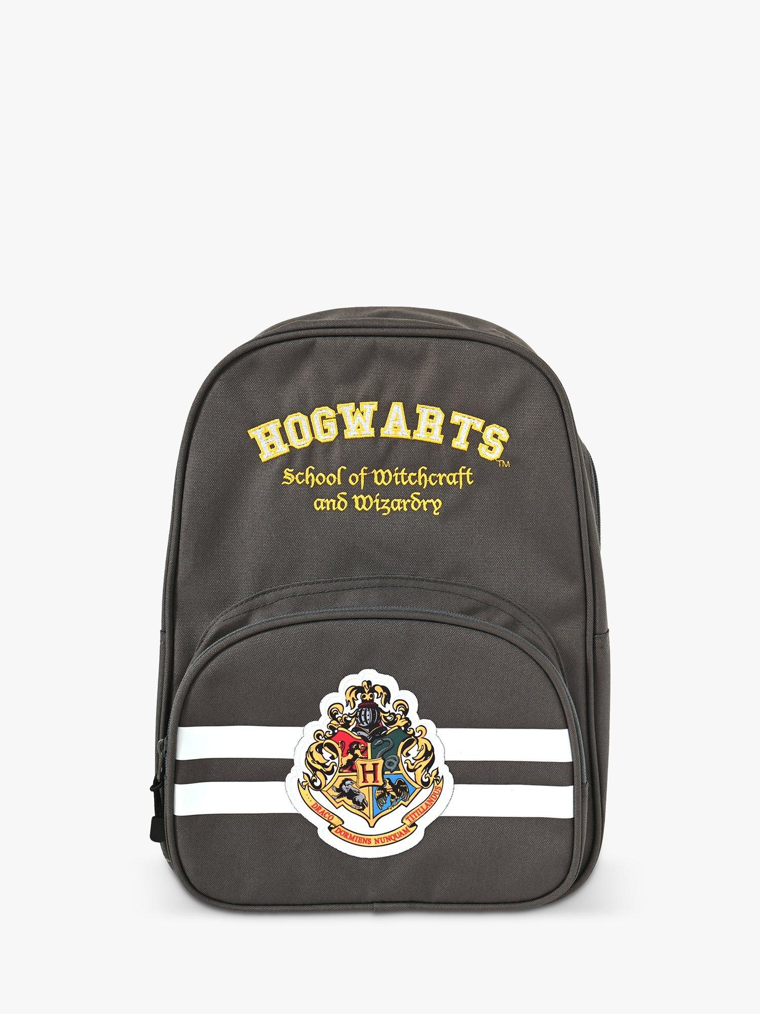 Product image 1 of 2, which shows Fabric Flavours Kids' Harry Potter Hogwarts Crest Backpack, Grey Graphite
