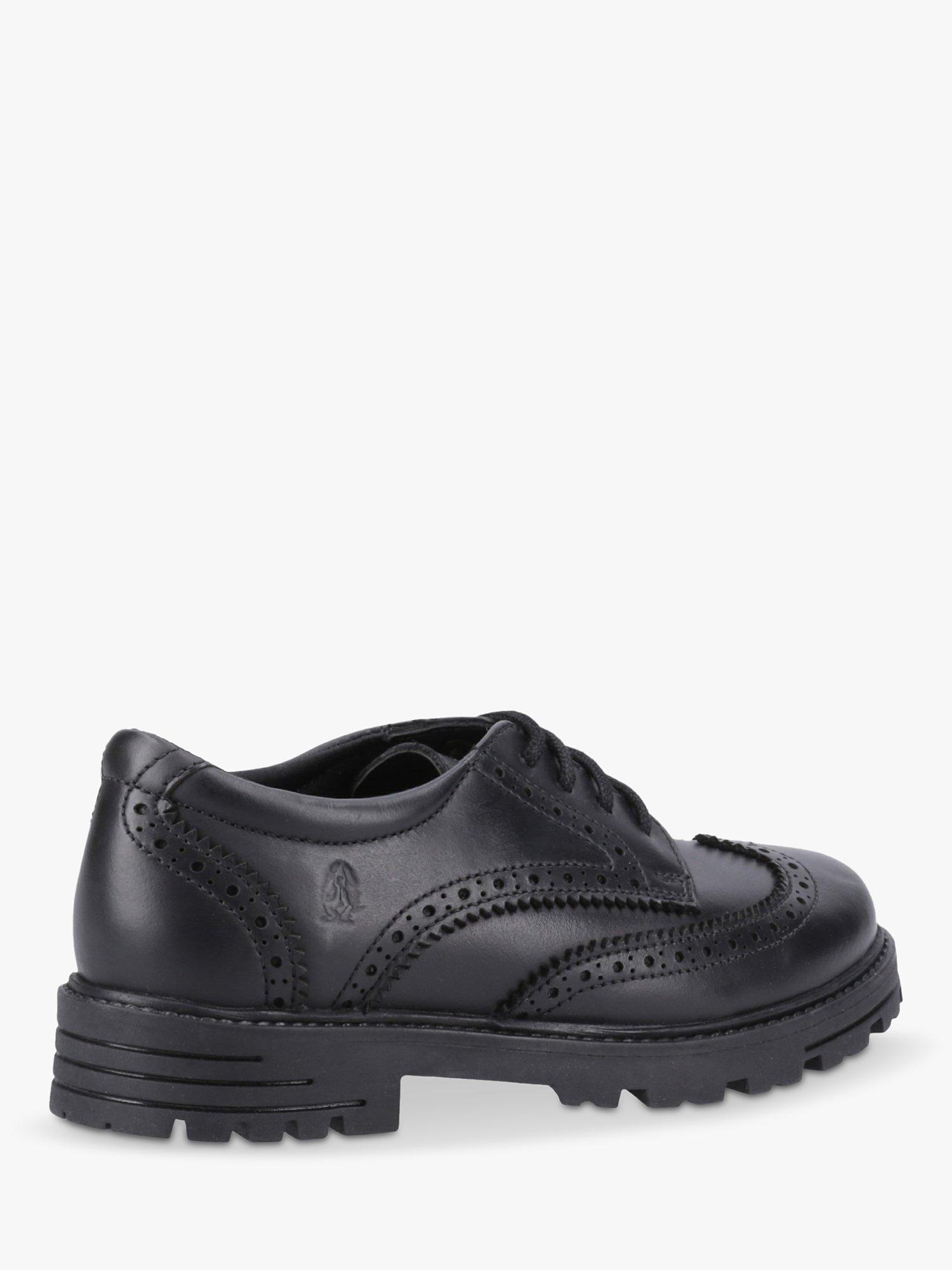 Product image 3 of 4, which shows Hush Puppies Kids' Maxine Senior Leather Lace Up Brogue Shoes, Black, 3