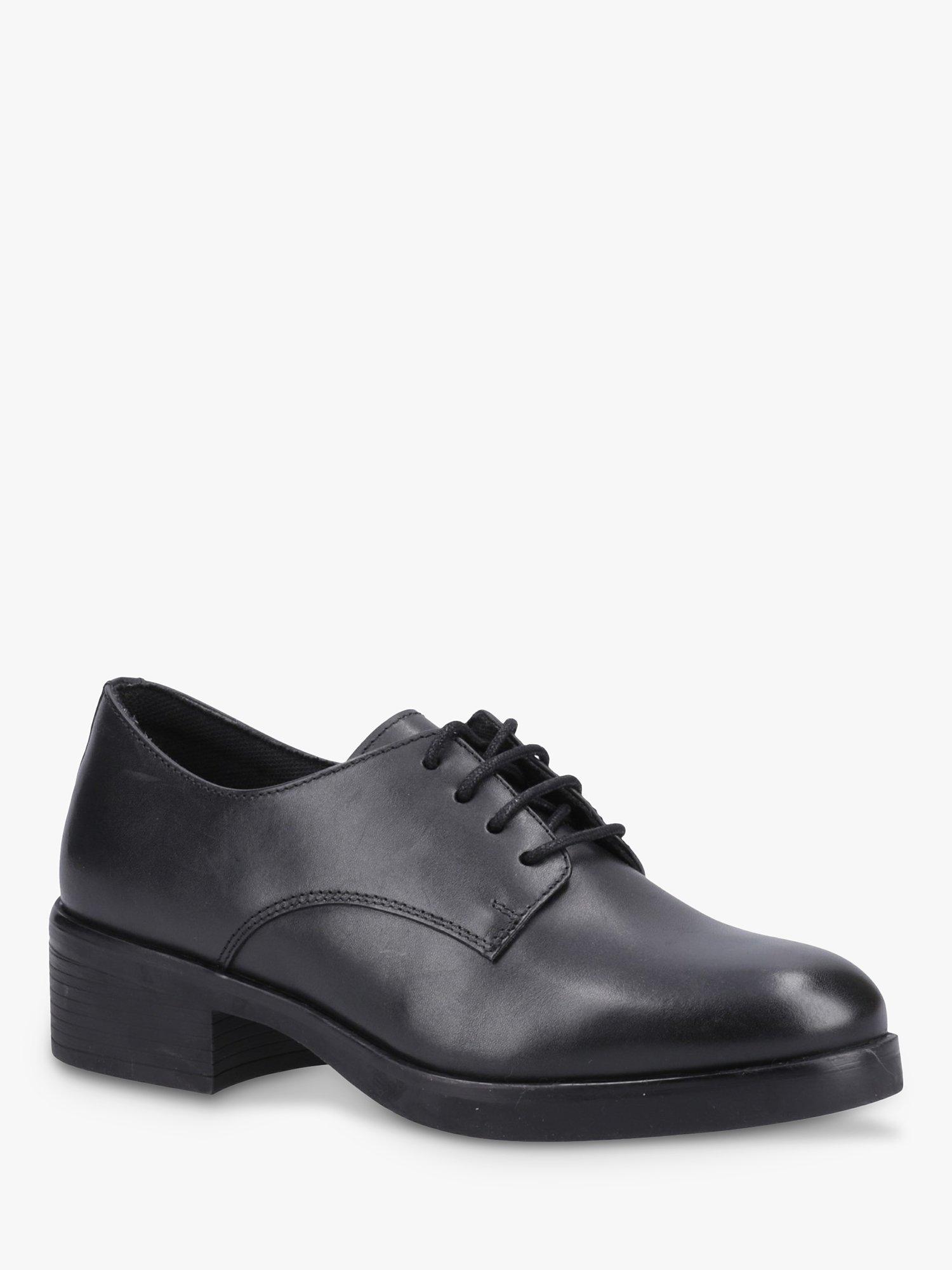 Product image 2 of 4, which shows Hush Puppies Kids' Aurora Senior Leather Derby Shoes, Black, 3
