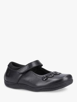 Hush Puppies Kids' Christina Senior Riptape Leather Mary Jane Shoes, Black - view 2, Black