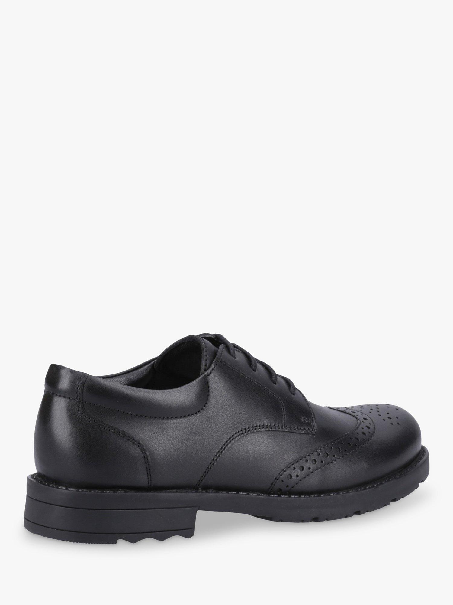 Product image 3 of 4, which shows Hush Puppies Kids' Brian Junior Leather Lace Up Brogue Shoes, Black, 10 Jnr