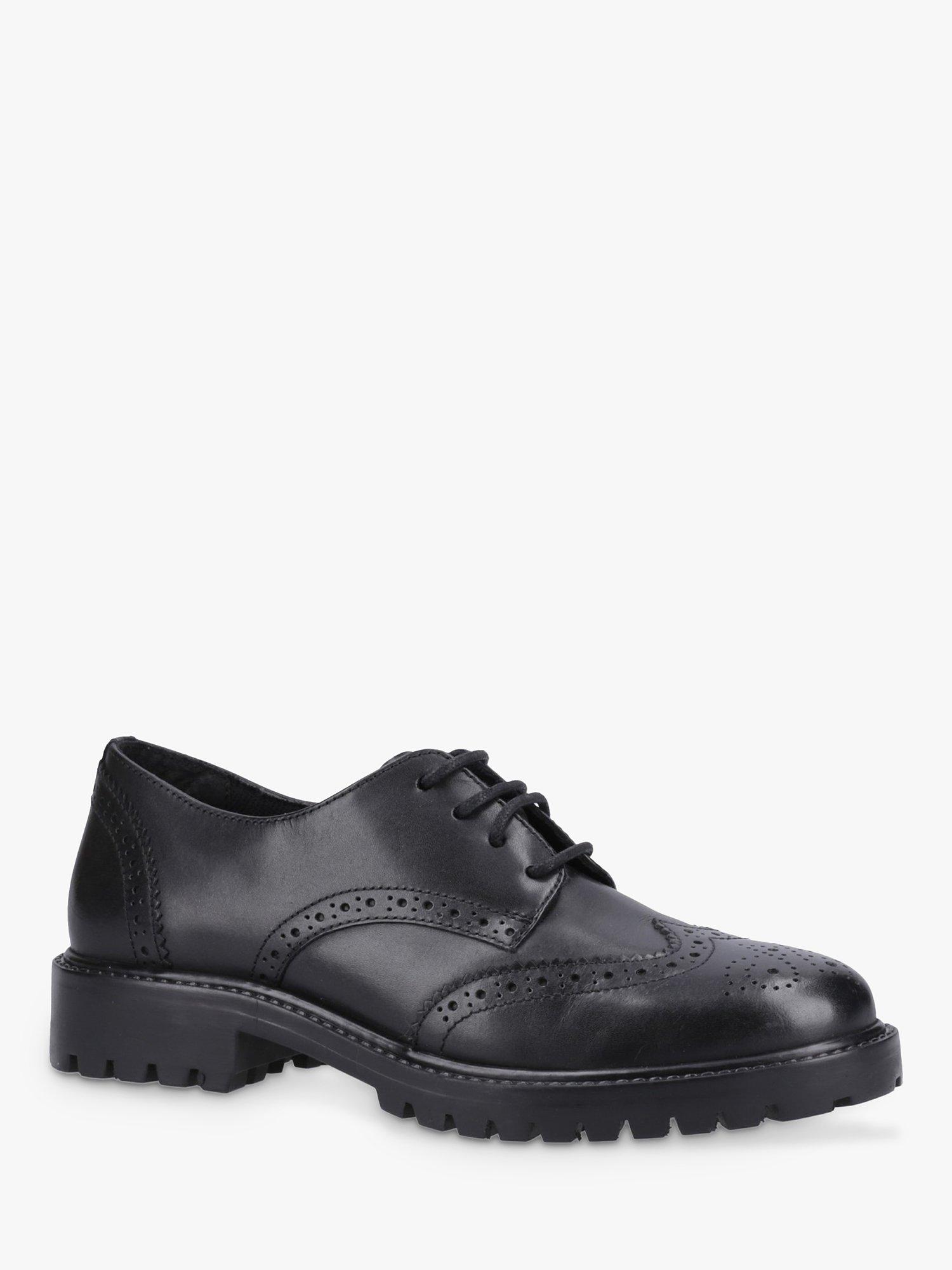 Product image 2 of 4, which shows Hush Puppies Kids' Athena Junior Leather Brogues, Black, 10 Jnr