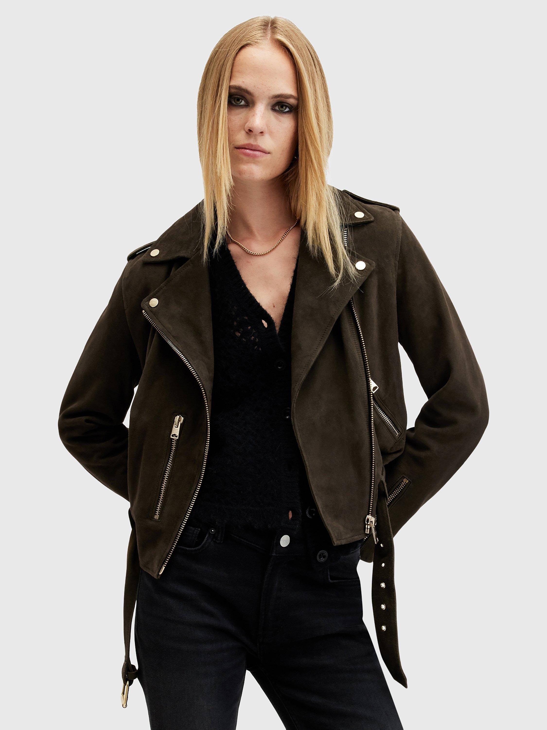 Black biker suede jacket best sale